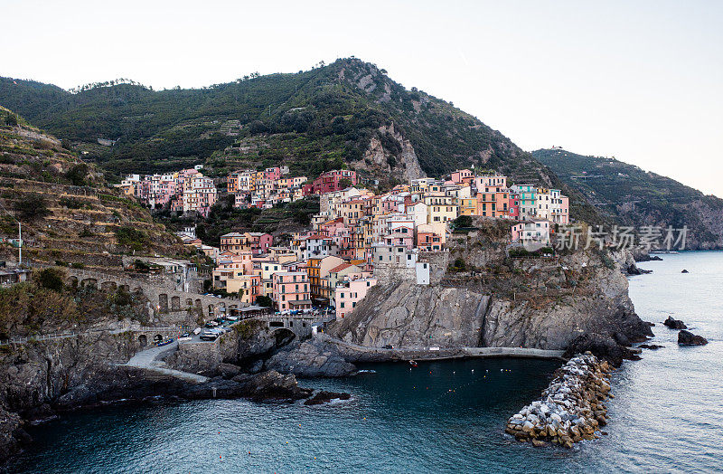 Manarola, La香料，利古里亚，意大利北部。